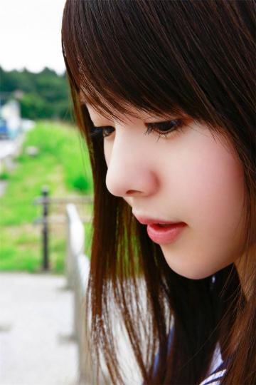 日本高校少女唐田えりか户外学生装制服写真