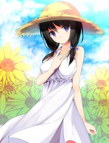 戴帽子动漫美女