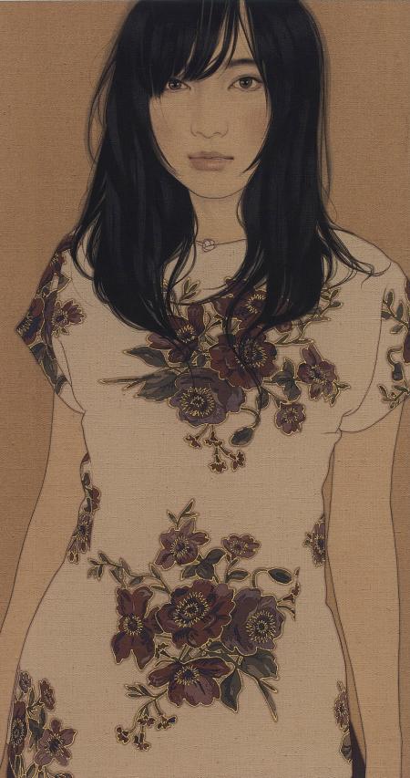 池永康晟 Ikenaga Yasunari 透出古朴气息的日本美女人像画作