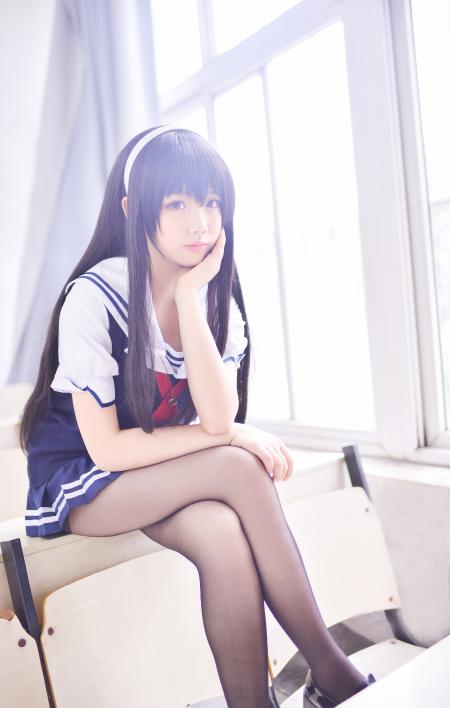 黑丝美腿Cosplay 《路人女主的养成方法》冴えない彼女(ヒロイン) Saekano: How to Raise a Boring Girlfriend 霞之丘诗羽 かすみがおか うたは