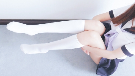 JK水手服美腿，只看腿就已经很美了
