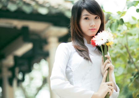 越南传统服装美女