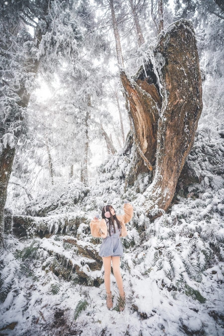 倩倩 見晴古道雪