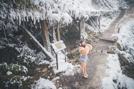 倩倩 見晴古道雪