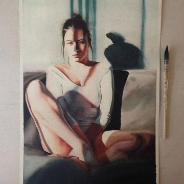 Marcos Beccari性感女性水彩插画