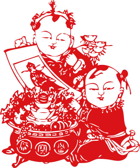 红色新年喜庆剪纸