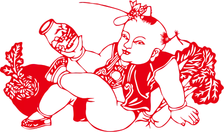 红色新年喜庆剪纸