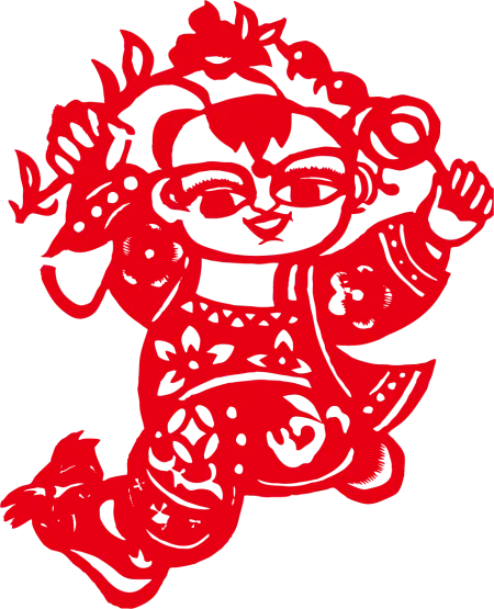 红色新年喜庆剪纸