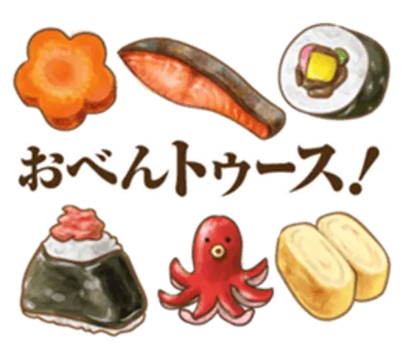 日式食物贴纸