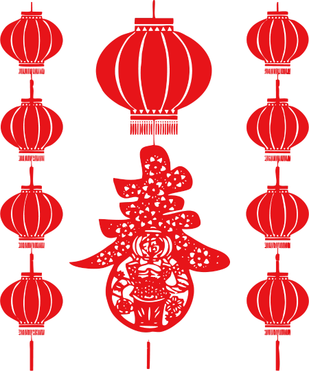 中国传统大红灯笼素材