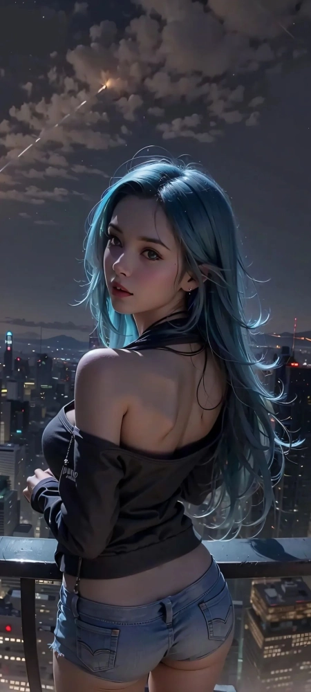 漂亮的美女全面屏手机壁纸