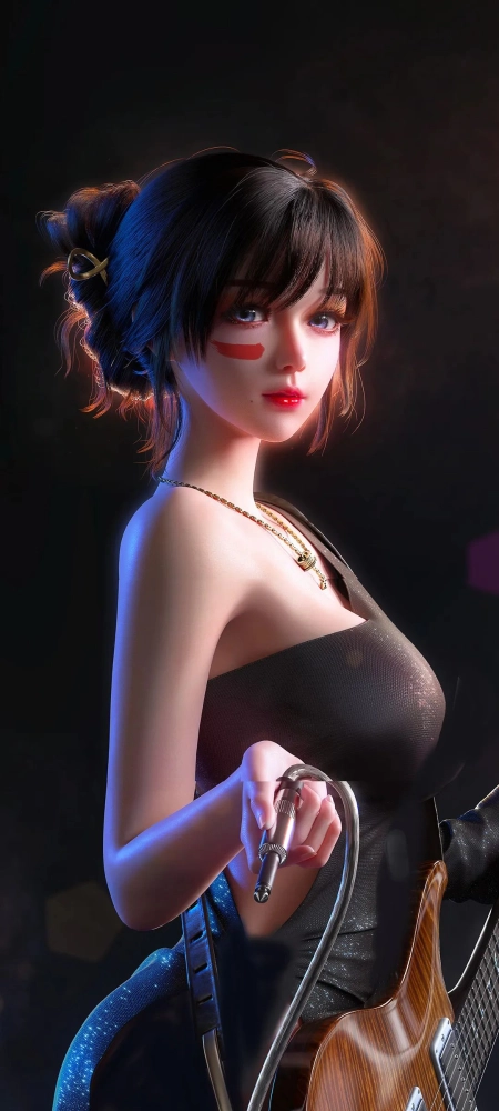 漂亮的美女全面屏手机壁纸2