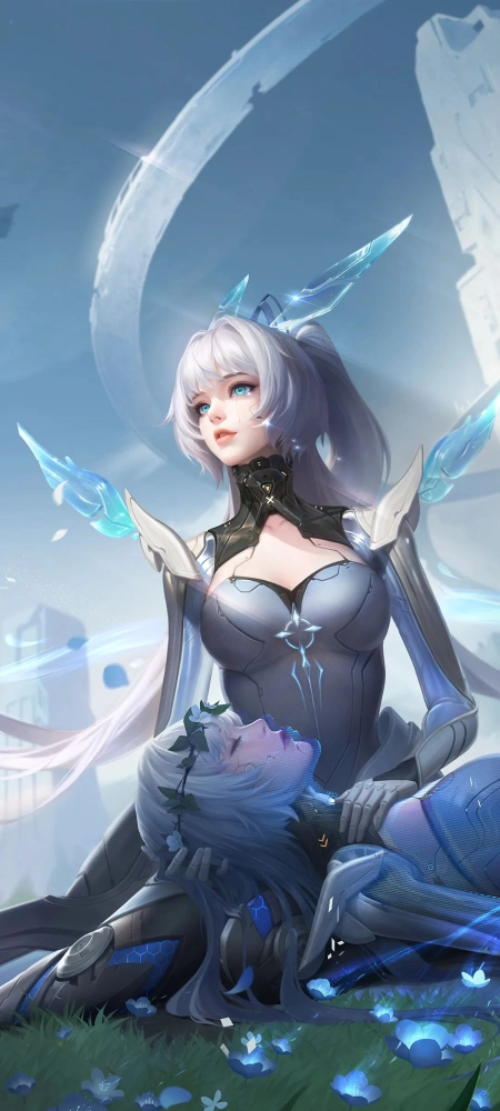 漂亮的美女全面屏手机壁纸4