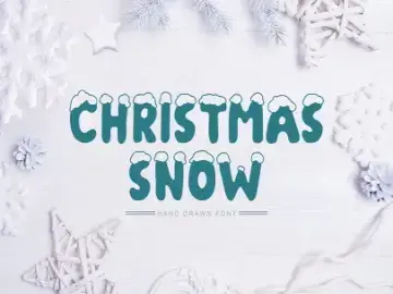 字体丨积雪盖顶圣诞节主题英文手写字体